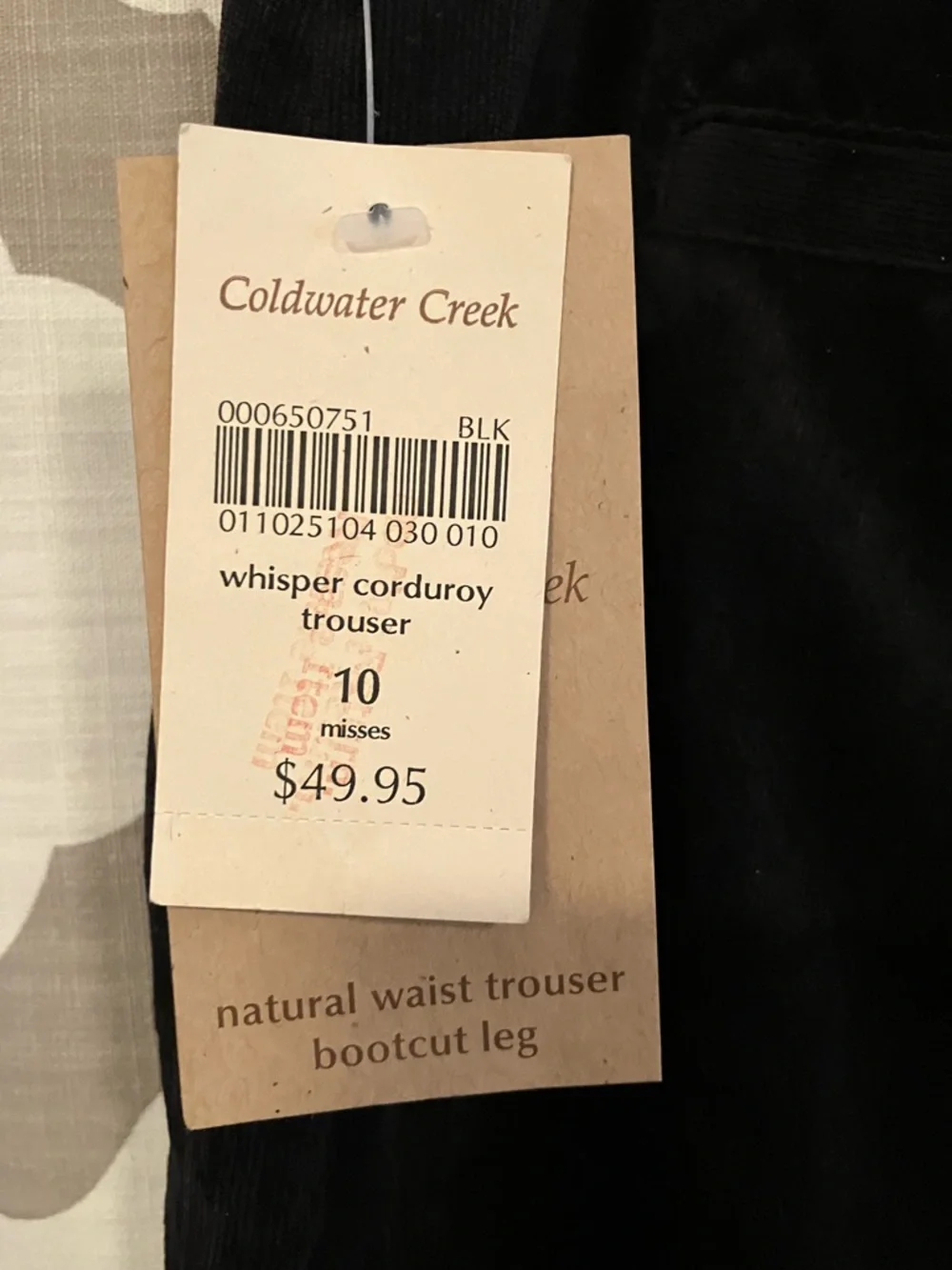 Coldwater Creek Bootcut Corduroy Trousers NWT 10 - Picture 4 of 7